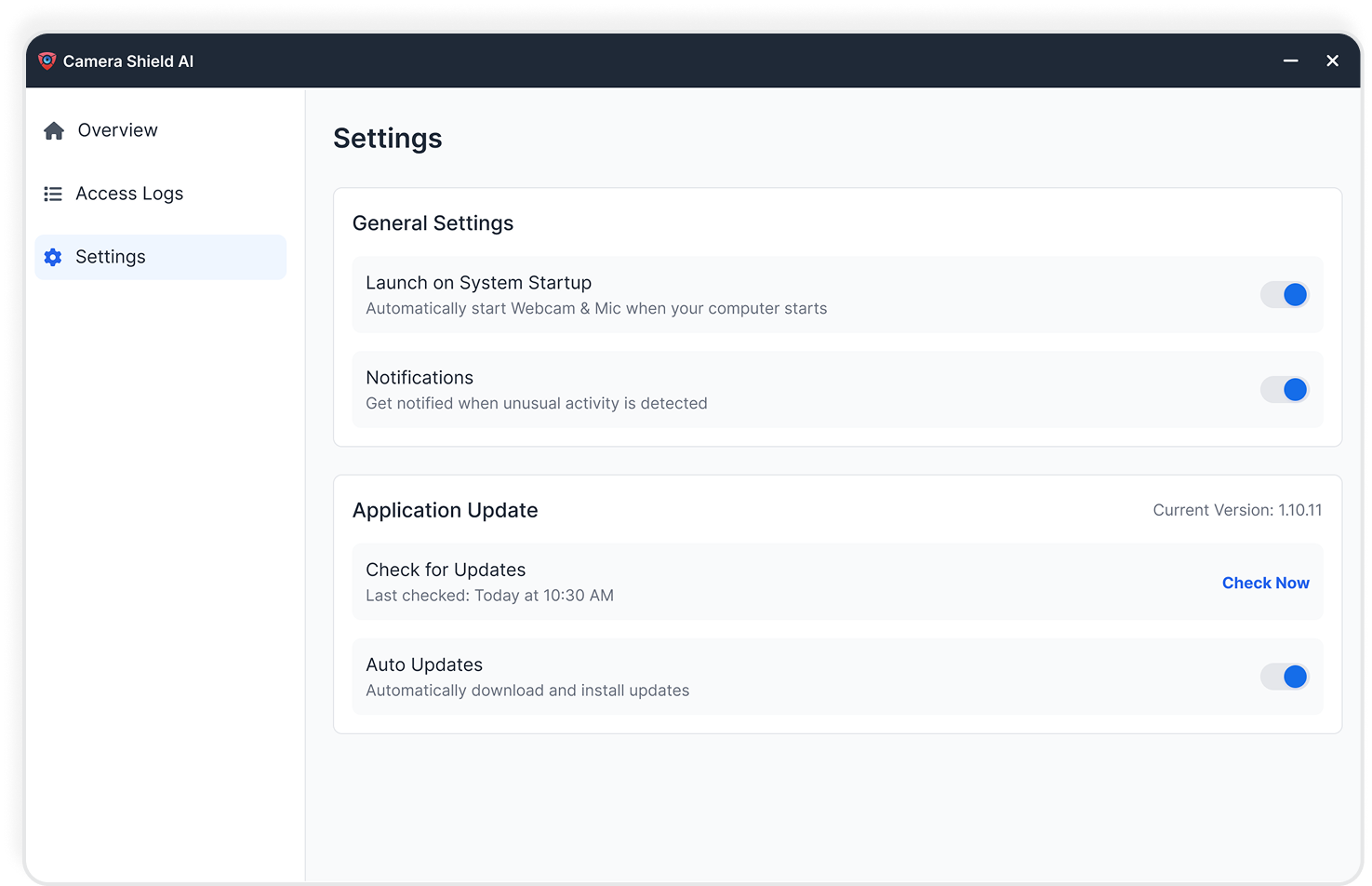 Custom Settings & Controls